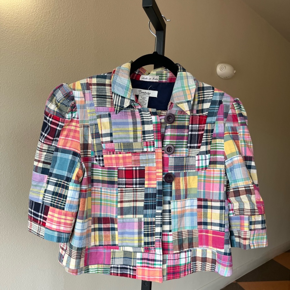 Cambridge Dry Goods Cropped Patchwork Jacket. Pre… - image 1